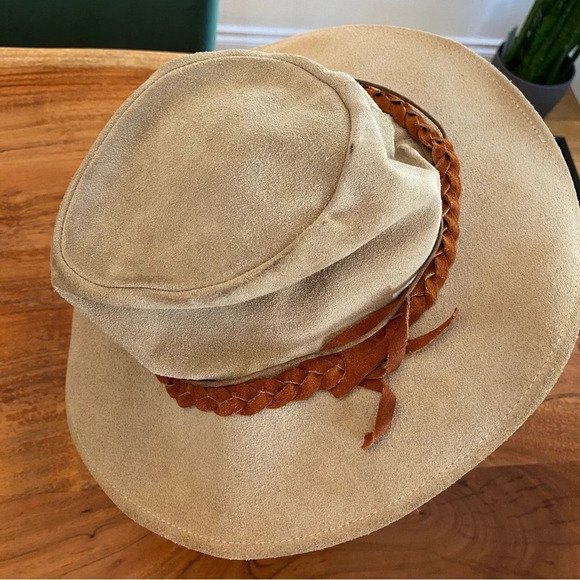 Pakflat Australian Bush Hat Handcrafted Genuine Suede Leather - Picture 4 of 15